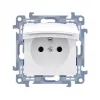 KONTAKT SIMON 10 Modulio Baltas Kištukinis Lizdas 1x Z/U su Dangteliu IP44 Gnybtai 16A 250V