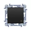 KONTAKT SIMON 10 modulio matinis juodas tarpinis jungiklis su varžtiniais gnybtais 10AX 250V
