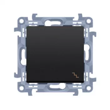 Kontakt Simon 10 Universal Switch Mechanism 1-Module Matte Black 10AX 250V Self-Clamping