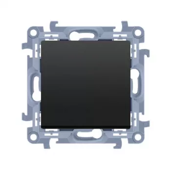 KONTAKT SIMON 10 modulių juodos matinės spalvos mygtukas 1x 1 grupė bevaržčiai gnybtai 10AX 250V