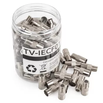 Spacetronik F-Type / IEC Koaksialinio Jungties Modulis - 100 vnt Balti