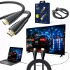 3MK PROTECTION Hardy HDMI 2.1 3m Ultra High Speed 48Gbps 8K60Hz 4K120Hz eARC VRR ALLM Black