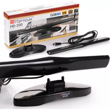 OPTICUM ANT0136 HD-200 Vidinė DVB-T2 aktyvi antena juoda