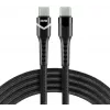EVERACTIVE USB-C to USB-C laidas 2m 240W RGB LED Juodas CBB-2PDRS