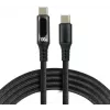 USB-C į USB-C laidas 100cm 100W PD LCD ekranėlis everActive CBB-1PD5L