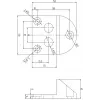 PSG 61.191 Sraigtinis vartų stabdiklis (130x150/H65) su gumine danga