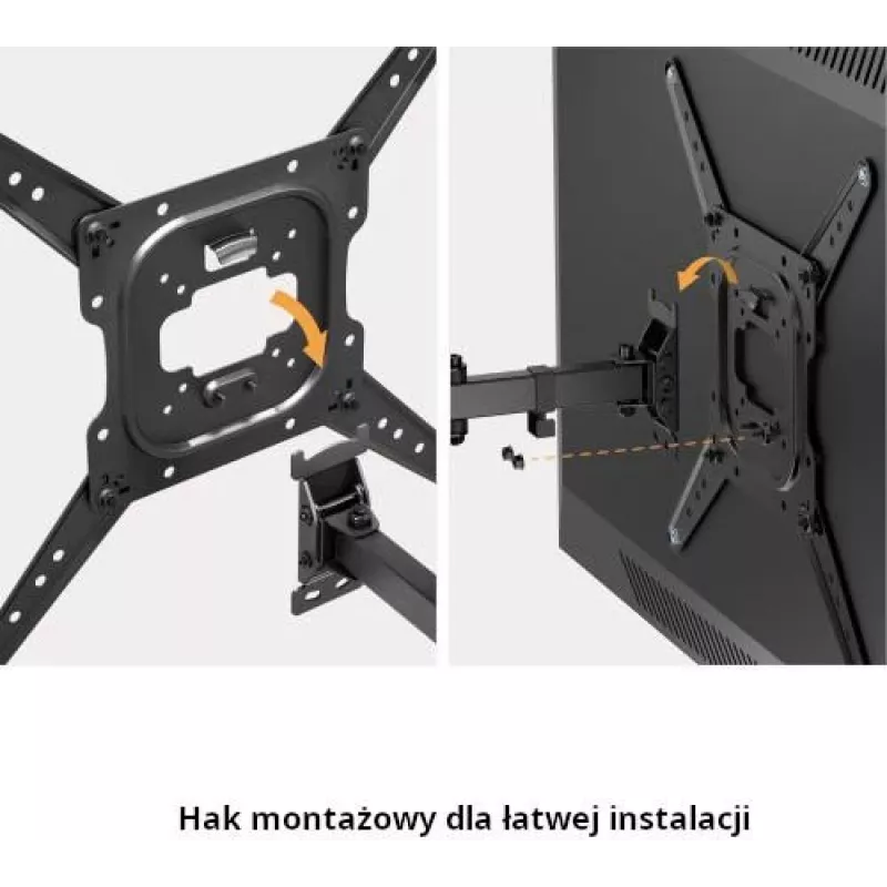 GETFORT GF-FM2365-30 Full-Motion TV laikiklis LED/LCD 23-65 colių, 30 kg, VESA 400x400, juodas