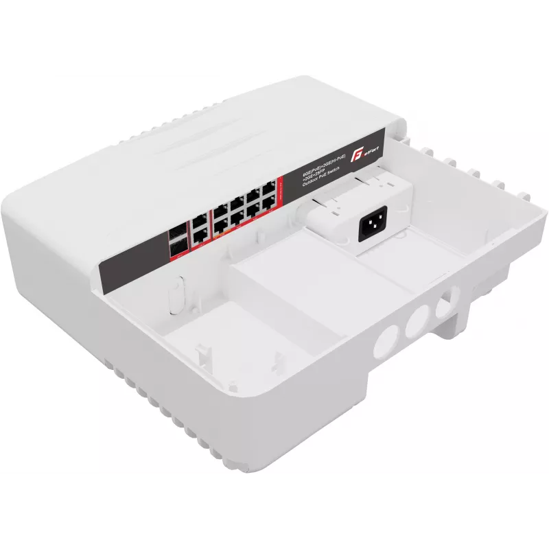 GETFORT GF-6222-GGUF-PO 8 prievadų lauko PoE+ komutatorius (6x PoE+ 10/100/1000Mbps + 2x 10/100/1000Mbps + 2x SFP) IP65, 120W