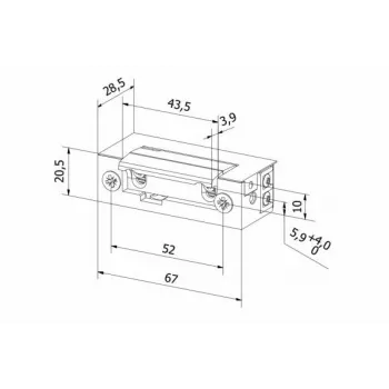 BIRA ES1-001 Simetrinis elektrinis užraktas 12V AC/DC Basic