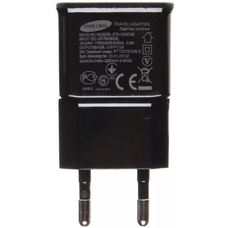 DELTA USB sieninis įkroviklis 5V 2A juodas