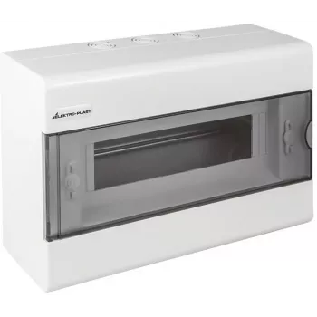 ELEKTRO-PLAST OPATÓWEK SRn-12 Sieninis skirstomasis skydas 12 modulių 1 eilė IP40 su permatomu dangteliu