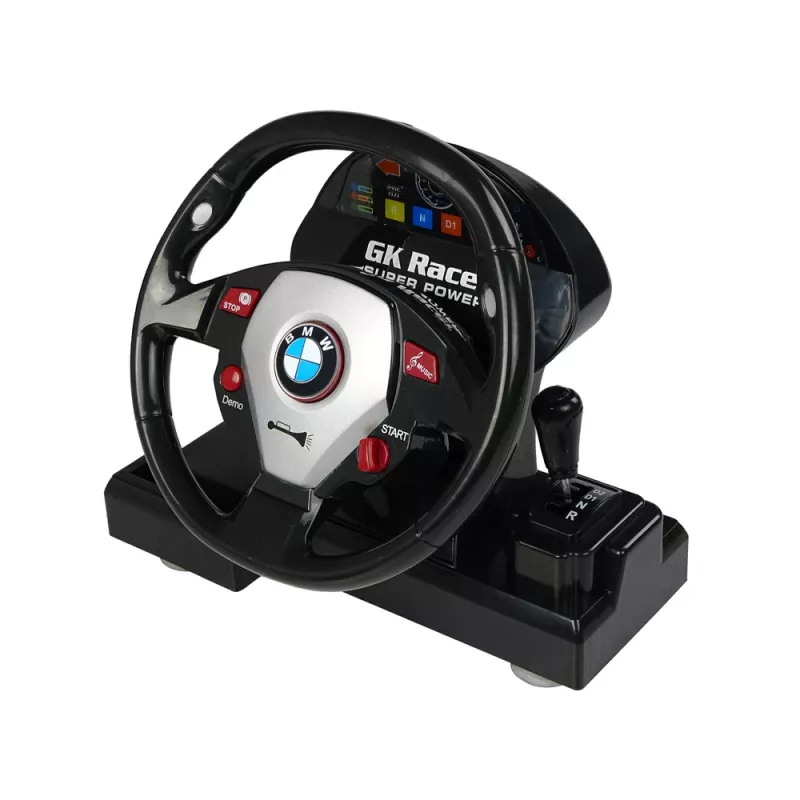 LEAN TOYS BMW M3 baltas 1:18 RC automobilis su vairo pultu, garsu ir šviesomis