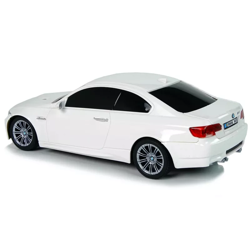 LEAN TOYS BMW M3 baltas 1:18 RC automobilis su vairo pultu, garsu ir šviesomis