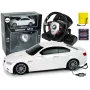 LEAN TOYS BMW M3 baltas 1:18 RC automobilis su vairo pultu, garsu ir šviesomis