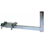 CORAB UBU-38/450-H Universalus balkono laikiklis palydovinėms, antžeminėms ir LTE antenoms, 38 mm stiebo skersmuo, 450 mm atstumas, karštai cinkuotas plienas, metalo pilka