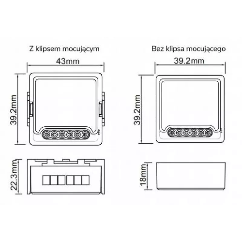 OXT Mini Smart WiFi Relay Switch Module 2-Channel Tuya T222