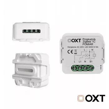 OXT T260P 1 kanalo 16A išmanioji relė su energijos stebėjimu, ZigBee 3.0, suderinama su Tuya