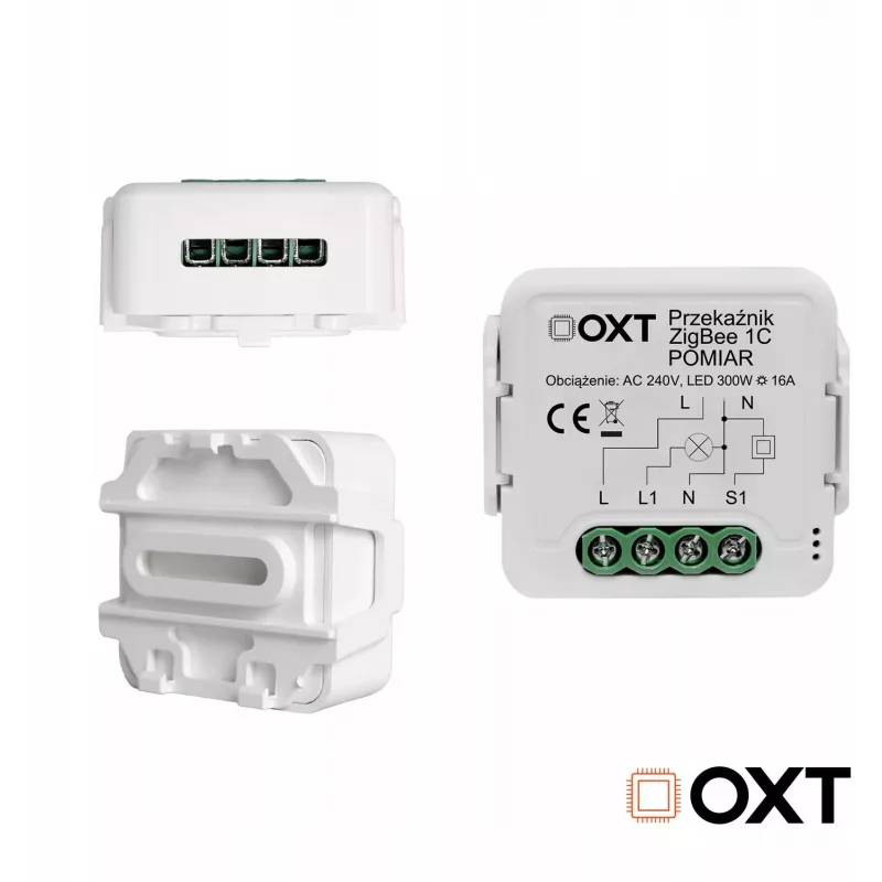 OXT T260P 1 kanalo 16A išmanioji relė su energijos stebėjimu, ZigBee 3.0, suderinama su Tuya