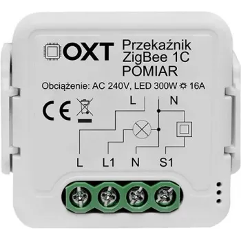 OXT T260P 1 kanalo 16A išmanioji relė su energijos stebėjimu, ZigBee 3.0, suderinama su Tuya