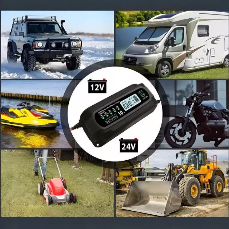 ZENWIRE JMD-10 išmanusis automobilio akumuliatoriaus įkroviklis 12V 24V 10A su atkūrimo funkcija