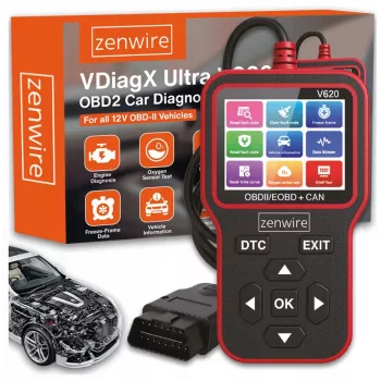 ZENWIRE V620 OBD2 ELM327 CAN sąsajos diagnostinis skaitytuvas