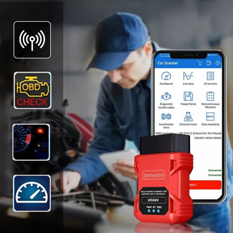 OBD2 diagnostinis skaitytuvas ELM327 VDiagX V016 Bluetooth sąsaja