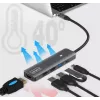 ZENWIRE BS-HC703 USB-C 7-in-1 Hub Adapter su HDMI 4K, USB 3.0, SD kortelių skaitytuvu, Power Delivery 100W, kosminė pilka