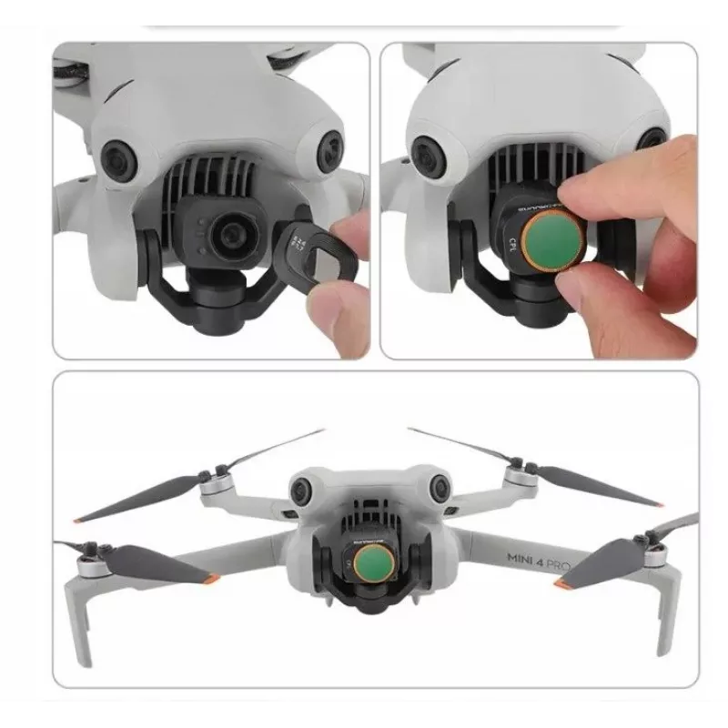 SUNNYLIFE ND32 filtras pilkas, skirtas DJI Mini 4 Pro + apsauginis dėklas N4P-FI722-32