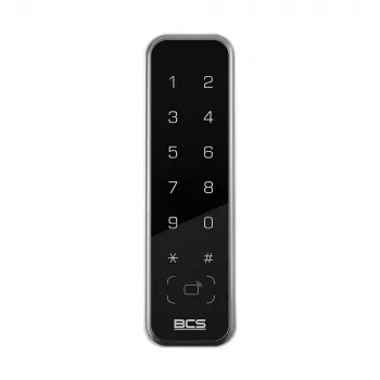 BCS BCS-L-CKRS-M8Z RS485 RFID skaitytuvas, Mifare, 13.56 MHz, IP65, juoda/pilka