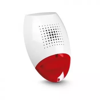 SATEL SP-500 R Laidinė lauko sirena su stroboskopu, raudonas korpusas, baltas LED