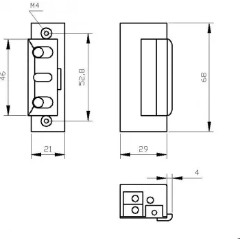 ELEKTRA-PLUS R4-12.11 Electric Strike 12V DC Reduced Current