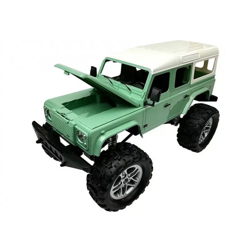 Double E valdomas automobilis Jeep R/C žalias 7.5 km/h 1:14 2.4G