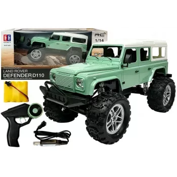Double E valdomas automobilis Jeep R/C žalias 7.5 km/h 1:14 2.4G