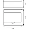 Skirstomasis skydas RN-8 Fala 7.2 paviršiuje montuojamas IP40 200x234x95mm baltas (N+PE) Elektro-Plast Opatówek
