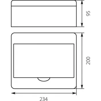Skirstomasis skydas RN-8 Fala 7.2 paviršiuje montuojamas IP40 200x234x95mm baltas (N+PE) Elektro-Plast Opatówek