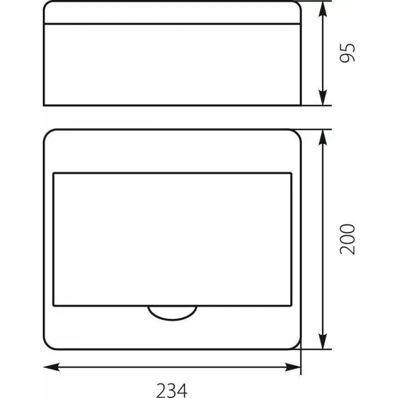Skirstomasis skydas RN-8 Fala 7.2 paviršiuje montuojamas IP40 200x234x95mm baltas (N+PE) Elektro-Plast Opatówek