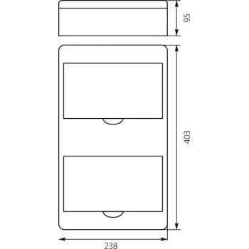 ELEKTRO-PLAST OPATÓWEK RN-16 Fala 7.4 paviršinis skirstomasis skydas 16 modulių IP40 baltas 403x238x95mm