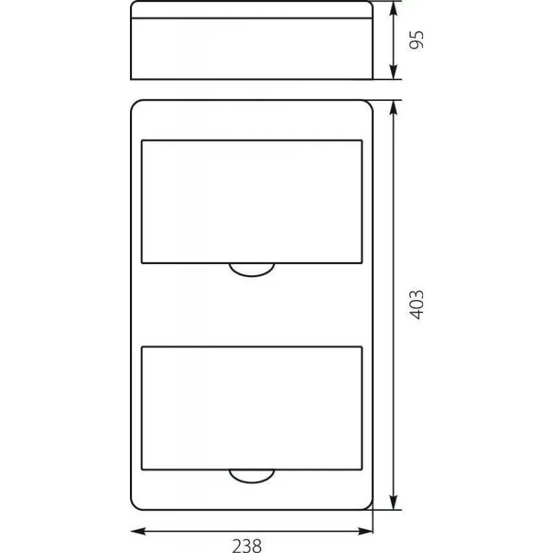 ELEKTRO-PLAST OPATÓWEK RN-16 Fala 7.4 paviršinis skirstomasis skydas 16 modulių IP40 baltas 403x238x95mm