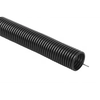 OLLO Flexible Corrugated Conduit PVC UV 320N with Pilot Wire 50/43 mm 25 m Grey