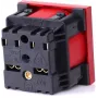 JAVEL 1-Module Single Socket Outlet with Plug Lock, Red, 16A 250V AC, Flush-Mounted, Type E/F