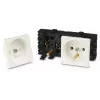 JAVEL Double 2M Electrical Socket White 16A 250V Flush-Mounted