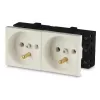 JAVEL Double 2M Electrical Socket White 16A 250V Flush-Mounted