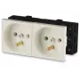 JAVEL Double 2M Electrical Socket White 16A 250V Flush-Mounted