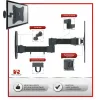 OPTICUM Flexi Twin Full-Motion TV sieninis laikiklis 17-42 colių ekranams, juodas, 25 kg talpa