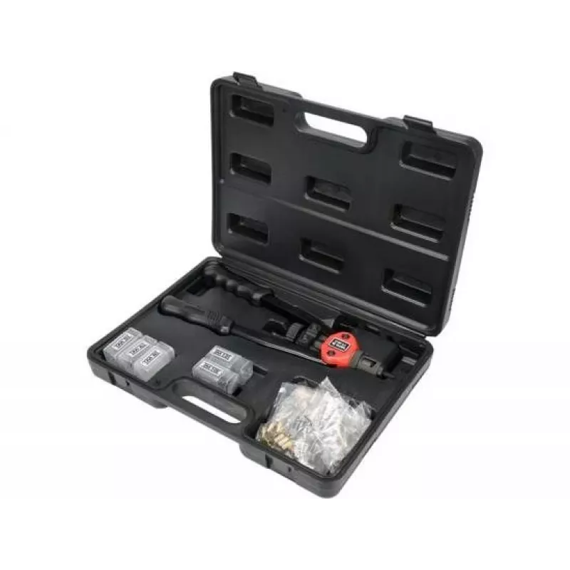 YATO Manual Rivet Nut Setter 3612 - M3 to M12, 7 Mandrels, Cr-Mo Steel, Double-Lever Action