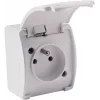 VIPLAST KOALA Paviršinis Kištukinis Lizdas Su Žeme ir Dangteliu, Baltas, IP44 161-01