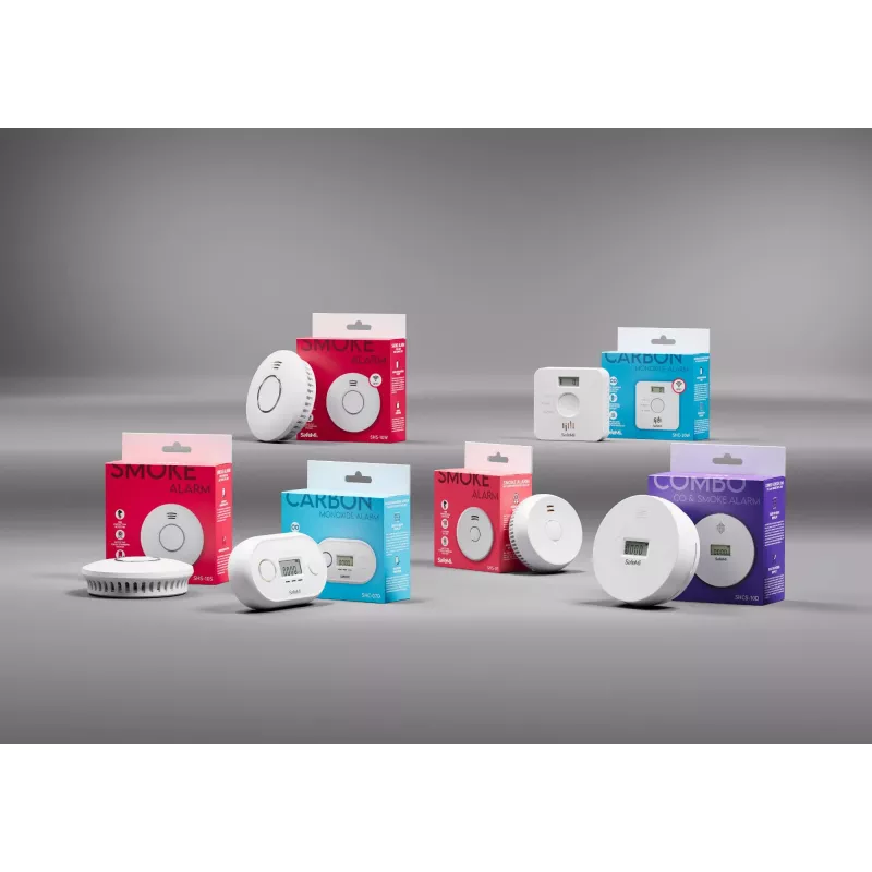 SAFEMI SHS-10W WiFi dūmų detektorius – fotoelektrinis, 85 dB, Tuya Smart, 2 metų baterija, EN14604