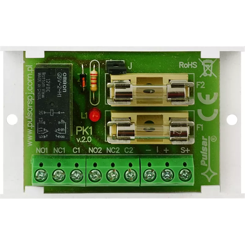PULSAR AWZ513 Relės modulis SPDT 2A 10-30V DC bėgeliui DIN