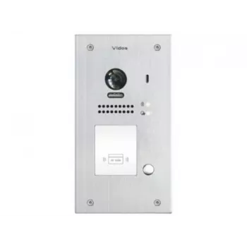 VIDOS DUO S1201A 2-Wire Video Durų Stotelė su RFID, Full HD 1080p, Sidabrinė/Tamsiai Pilka