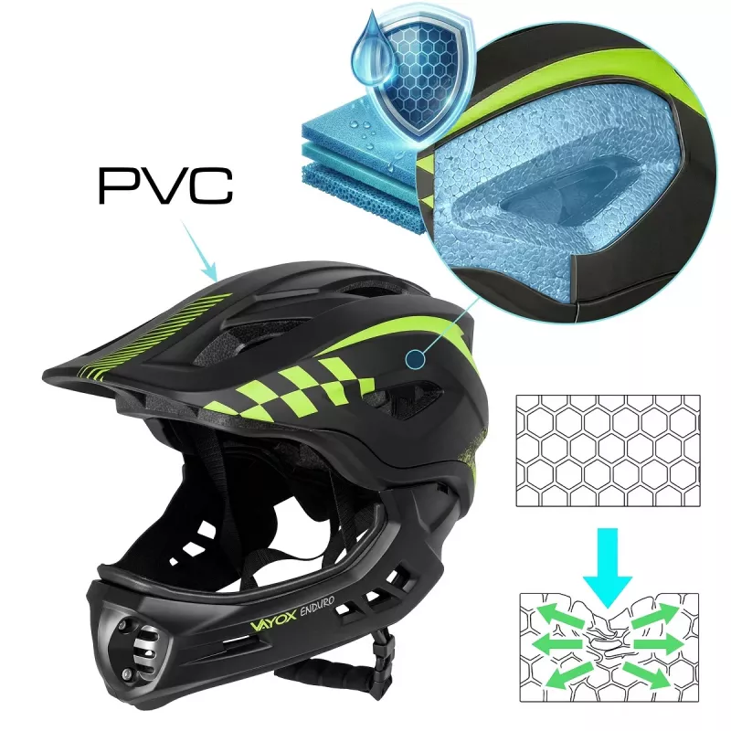 Vayox Enduro Šalmas S Juodas VA0421BS